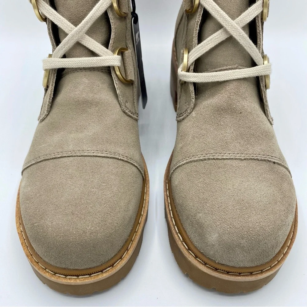 Sorel Omega Taupe Gum 2 Joan Now Lace-Up Boot Size 10